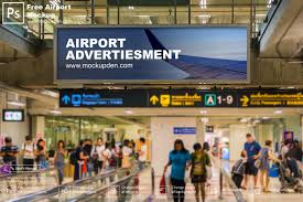 Download Free Airport Advertisement Mockup Psd Template Mockup Den
