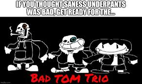 Underpants sans & saness team up | dominating in survival mode. Oh Wow Imgflip