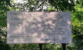 Eroffnung 7 Kunstraumgrun Am 29 8 2019 Im Botanischen Garten Duissern Open Air Kunstausstellung Programm Duisburg