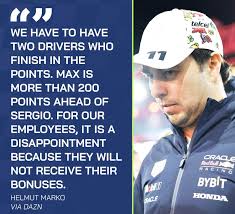 If Red Bull staff are wondering where their bonuses are, they can ask  Sergio Perez says Helmut Marko. Savage 😬 #HelmutMarko #SergioPerez #mexico  #maxverstappen #netherlands #redbull #bonus #money #staff #savage #trending  #photo #