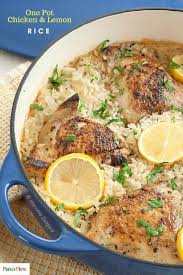 One Pot Chicken And Lemon Rice Recipe One Pot Chicken Rice Side Dish Recipes Italian Rice Recipes