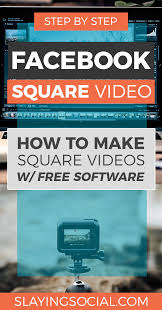 Easy Facebook Square Video Tutorial How To Make Video Square On Desktop Slaying Social Facebook Marketing Video Marketing Blog Social Media