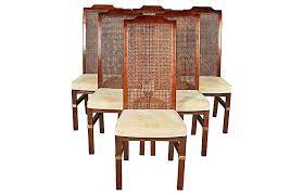 A set of eight dining chairs, consisting of six side chairs and two armchairs from henredon's scene iii collection, circa 1980s. 2 B Modern Henredon Caned Dining Room Chairs S 6 One Kings Lane
