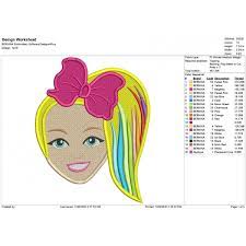 For example, you will find types of worksheets and daily activities. Jojo Siwa Girl Filled Stitch Embroidery Design