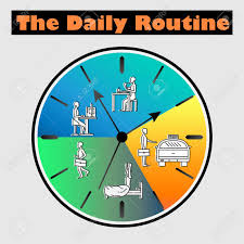 Vector Flat Illustration Life Schedule Of Daily Routine With