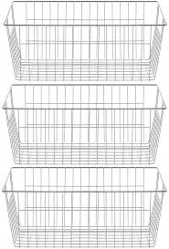 Save with target circle™ · 5% off w/ redcard · expect more. Buy Sanno Freezer Baskets Farmhouse Organizer Wire Metal Storage Bins Large Organizer Durable Metal Basket Pantry Organizer For Kitchen Cabinets Pantry Freezer Bathroom Home Set Of 3 Platingk Online In Vietnam B08m3q77g9