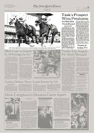 Tanks Prospect Wins Preakness The New York Times