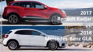 2017 Renault Kadjar Vs 2018 Mercedes Gla Technical Comparison Youtube