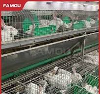 OEM Custom Automatic Rabbit Cage System with Integrated Automatic Feeder