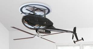 More importantly, it's a room where a man's wife doesn't have to look at this stuff everyday. Helicopter Ceiling Fan