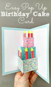 How to make a homemade birthday card. Easy Pop Up Birthday Card Diy Red Ted Art Make Crafting With Kids Easy Fun