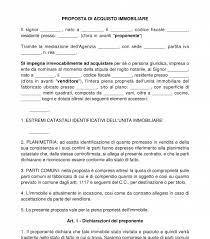 Proposta Di Acquisto Irrevocabile Immobiliare Modello
