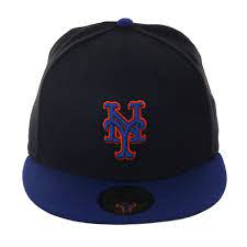 New Era 59fifty Retro On Field New York Mets 2000 Road Hat Black Royal New Era 59fifty New York Mets Fitted Hats