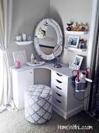Costway vanity makeup dressing table set w/stool 4 drawer&mirror jewelry wood desk black. 6 Ways To Diy A Makeup Vanity