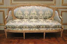 Sofa Part Of A Set Ca 1770 Paris Carved And Gilded Mahogany Modern Silk Damask The Met Furniture French Style Furniture Rustic Furniture Diy