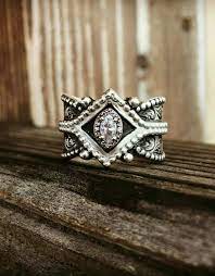 Gorgeous Jewellery Western Wedding Rings Sterling Silver Diamond Rings Silver Wedding Rings