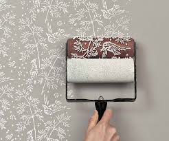If you're painting an entire room, first paint the ceiling, then the walls. Pattern Paint Roller
