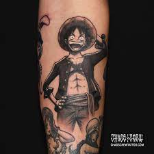 Bright smile on Monkey D. Luffy / One Piece tattoo – Tattoo Studio München  | CHAOS CREW | Tätowierer München
