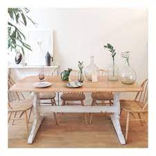 The Nave A Different Store On Instagram Buenas Noches Conjunto Ercol De Mesa Y 6 Sillas Originales De Los Anos 60 Que Enviamos Dining Table Decor Deco