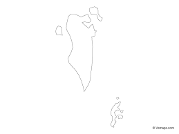 Outline Map Of Bahrain Free Vector Maps Bahrain Map Map Map Outline
