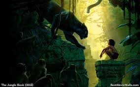 Beautiful free photos of cartoons for your desktop. Mowgli Looking At Bagheera On This Wallpaper From The Jungle Book 2016 Jungle Book Jungle Book 2016 Mowgli