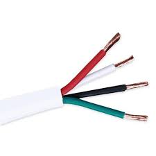 What is the color coding for house wiring? 18 Gauge 25ft 4 Conductor Bare Unshielded Cable Wire With Red White Black And Green Cable Wire Electrical Wire Connectors Red And White