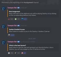 Send & react with animated emotes using the bot, even find donatebot discord. The R Destinythegame Discord Server Has A Bot That Can Assign Roles With Emoji Reactions Is There A Public Bot That Can Do The Same Discordapp