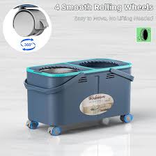 Spin Mop Bucket Set with Wheels