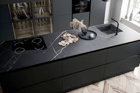 Kuche modern mit kochinsel holz verschiedene ideen zur. Moderne Landhauskuche Modo Grifflose Designerkuche Mit Insel Anthrazit Gold Ebay