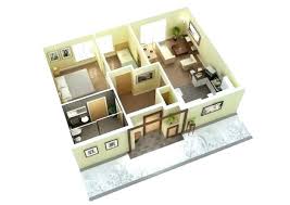 3 Bedroom House Floor Plan Design 3d