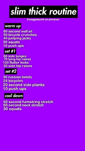 Workout Routine Slim Thick Workout Workoutroutine Slim Thick Workout Slim Thick Workout Ketodiet Slim Thick Workout Workout Plan Body Workout Plan