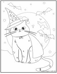 Malvorlage Halloween Katze Kostenlose Ausmalbilder