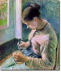 Camille Pissarro Peasant Girl Drinking Her Coffee Renoir Monet Camille Pissarro