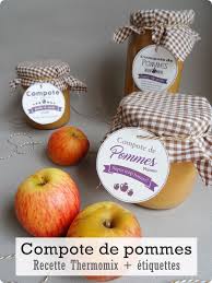 Compote De Pommes Recette Thermomix Etiquettes Curieusement Bien En 2020 Thermomix Recette Compote De Pomme Thermomix