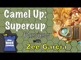 Players place bets on a camel race in the desert; Camel Up Supercup Expansion Review With Zee Garcia Youtube