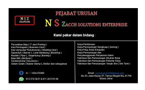 Pengurus jualan :muhammad hairol maula norollah. N S Zacch Solutions Enterprise Home Facebook