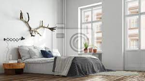 Doppelbett 2,10m x 1,96m, lattenrost auf einer seite mit elektrischer. Hipster Schlafzimmer In Berlin Fototapete Fototapeten Innenraume Doppelbett Gastezimmer Myloview De