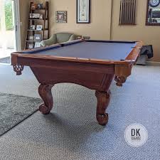8 Foot Abc Newport Pool Table Refelt In Yorba Linda Charcoal Felt Billiards Dkbilliards Playpool Mancave Gameroom Poolt In 2020 Billiards Play Pool Pool Table