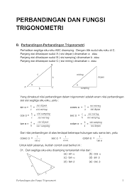 Penggunaan di yang disertai atau diikuti oleh kata kerja pasif. Perbandingan Dan Fungsi Trigonometri