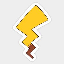 Pikachu Tail Male Pokemon Sticker Teepublic Pokemon Birthday Party Pokemon Stickers Pikachu Tail