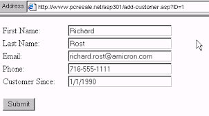 Help of session shown email id into next page. Course List Asp 302