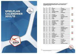 Alle termine und ergebnisse champions league. Swiss Super League Spielplan Design Tagebuch