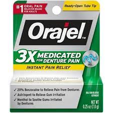 Orders sent within 24 hours of receipt. Orajel 3x Medicated For Denture Pain Gel 0 25oz Target