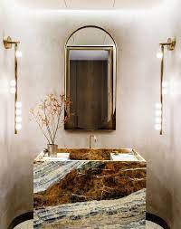 These Small Bathroom Ideas Are Big On Style In 2021 Powder Room Design Bathroom Installation Elle Decor