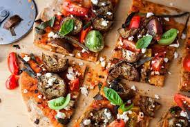 Grilled Pizza With Grilled Eggplant And Cherry Tomatoes Vegetarian Grilling Recipes Nyt Cooking Grilled Pizza