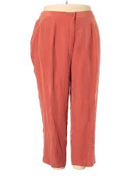 Details About August Max Woman Women Red Silk Pants 26 Plus