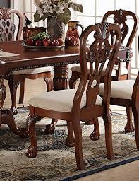 Set Of 2 Cherry Dining Chairs In Upholstered With A Cream Seat Cushion Side Chairs Dining Dining Chairs Wood Side Chair
