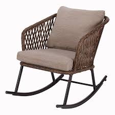 Mainstays Battle Creek Wicker Outdoor Rocking Chair Walmart Com Wicker Rocking Chair Outdoor Rocking Chairs Outdoor Wicker Rocking Chairs