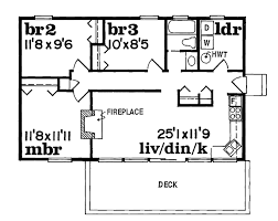 Cabin Style House Plan 3 Beds 1 Baths 950 Sq Ft Plan 47 109 Houseplans Com
