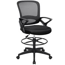 Capacity plastic chair with black powder coated frame and book basket, black, the most affordable big and tall office chairs for sale. 3394bl Vue 350 Lbs Weight Capacity Breathable Mesh Back Big Tall Heavy Duty Extended Height Black Office Chair Stool Walmart Com Walmart Com